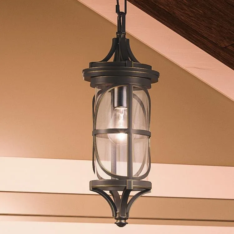 UHP1182 Rustic Outdoor Pendant Light, 22" x 7-1/2", Olde Bronze Finish, Brussels Collection — Urban Ambiance LED Linear Lights 2.0W 3000K