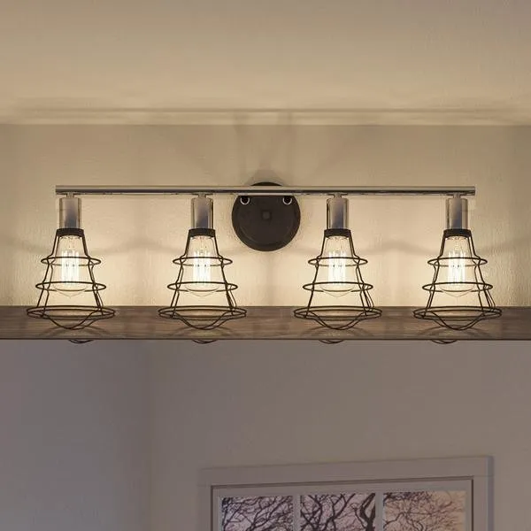UHP2422 Vintage Bathroom Vanity Light, 11"H x 34.625"W, Charcoal Finish, Syracuse Collection — Urban Ambiance LED Linear Lights  3000K