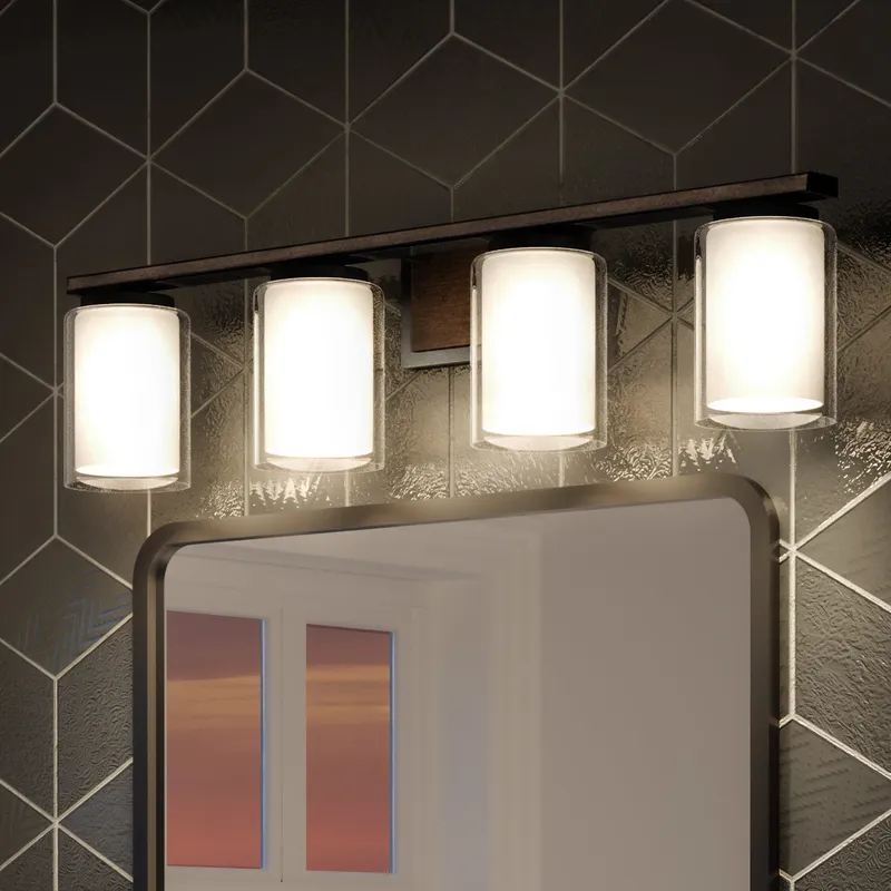 UHP3191 Contemporary Bath Vanity Light, 7.75"H x 33.875"W, Olde Bronze Finish, Evanston Collection — Urban Ambiance LED Linear Lights  3000K