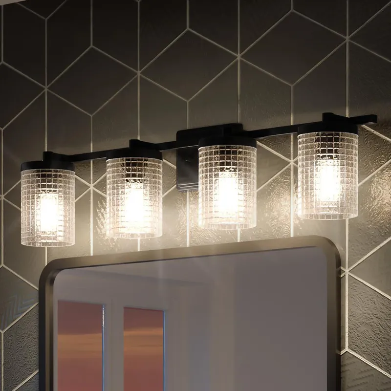 UHP3651 Traditional Bath Vanity Light, 7.75"H x 31.125"W, Midnight Black Finish, Bismarck Collection — Urban Ambiance LED Linear Lights  3000K