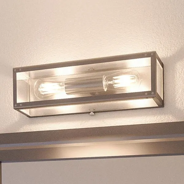 UHP2751 Luxe Industrial Electric Bath Fixture, 4-1/2"H x 16"W, Stainless Steel Finish, Messina Collection — Urban Ambiance LED Linear Lights  3000K