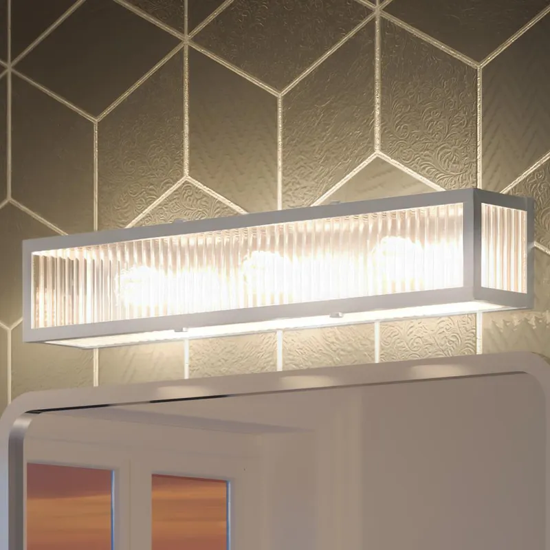 UHP3590 Minimalist Bath Vanity Light, 5"H x 22"W, Stainless Steel Finish, Bismarck Collection — Urban Ambiance LED Linear Lights  3000K