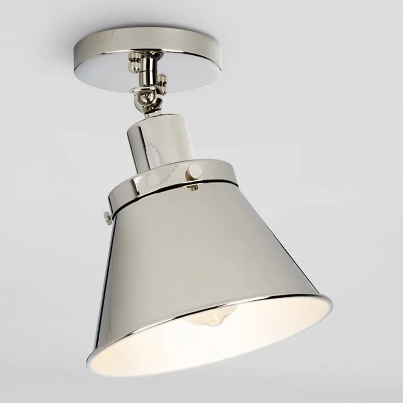 UHP4666 Modern Farmhouse Indoor Ceiling Light, 10''H x 8-1/4"W x 8-1/4''D, Polished Nickel Finish, Pawtucket Collection — Urban Ambiance LED Post Top Lights 60.0W 3000K