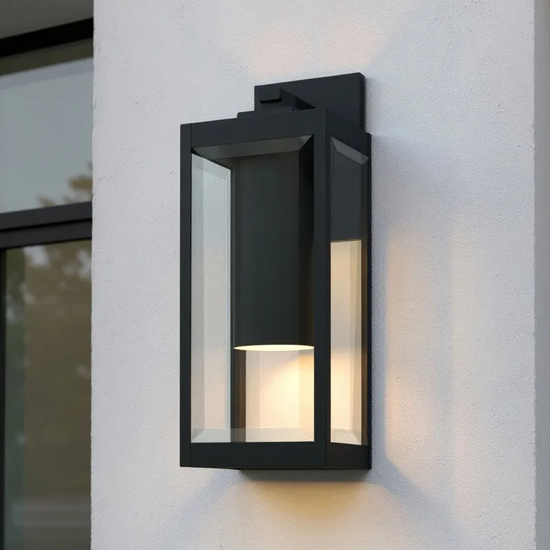 UQL10231 Modern Outdoor Wall Sconce, 17.00''H x 6.00''W x 7.50''Dep, Natural Black Finish, Quincy Collection — Urban Ambiance LED Linear Lights 15.0W 3000K