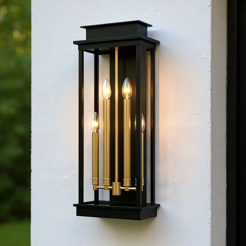 UQL10140 New Traditional Outdoor Wall Sconce, 26.00''H x 10.00''W x 6.50''Dep, Matte Black Finish, Selby Collection, Marine-Grade Construction — Urban Ambiance LED Wall Lights 60.0W 3000K