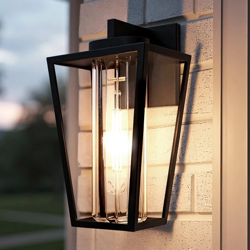 UQL10132 Contemporary Outdoor Wall Sconce, 13.50''H x 7.00''W x 7.75''Dep, Matte Black Finish, Monroe Collection, Marine-Grade Construction — Urban Ambiance LED Linear Lights 60.0W 3000K