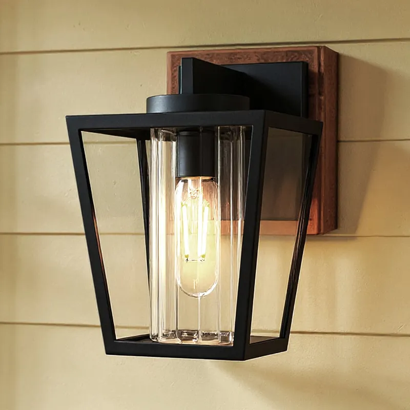 UQL10131 Contemporary Outdoor Wall Sconce, 10.00''H x 6.50''W x 7.50''Dep, Matte Black Finish, Monroe Collection, Marine-Grade Construction — Urban Ambiance LED Linear Lights 60.0W 3000K