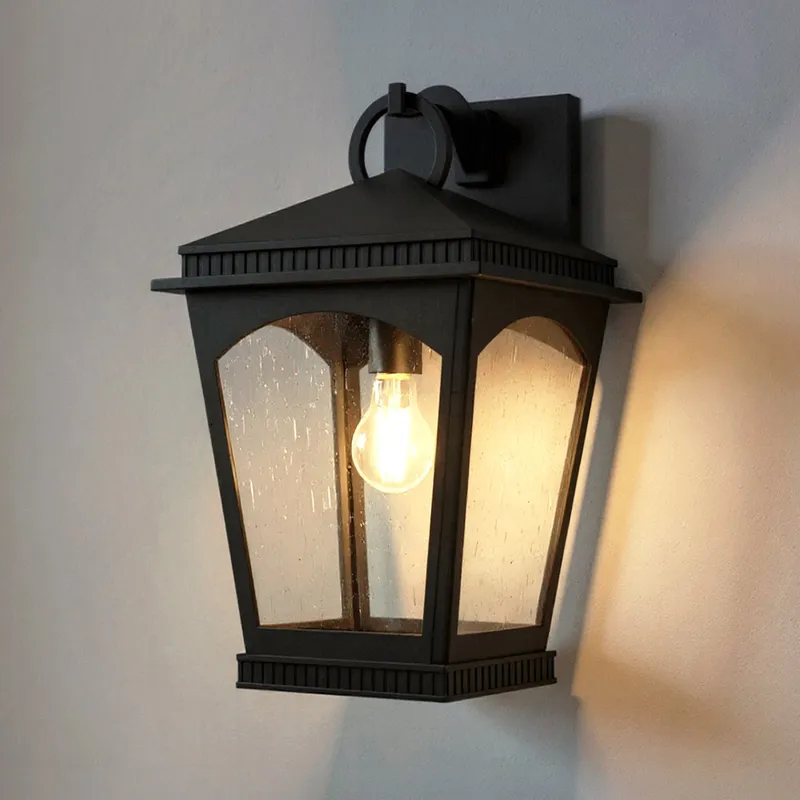 UQL10123 Colonial Outdoor Wall Sconce, 16.75''H x 10.00''W x 10.75''Dep, Earth Black Finish, Kentwood Collection, Marine-Grade Construction — Urban Ambiance LED Wall Lights 100.0W 3000K