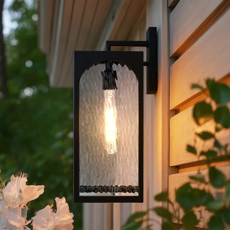 UQL10101 Tudor Outdoor Wall Sconce, 16.75''H x 6.00''W x 7.50''Dep, Matte Black Finish, Marana Collection — Urban Ambiance LED Wall Lights 100.0W 3000K