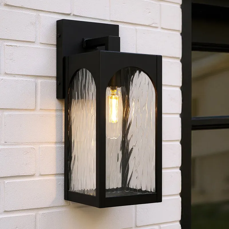 UQL10100 Tudor Outdoor Wall Sconce, 13.75''H x 5.00''W x 6.50''Dep, Matte Black Finish, Marana Collection — Urban Ambiance LED Wall Lights 100.0W 3000K