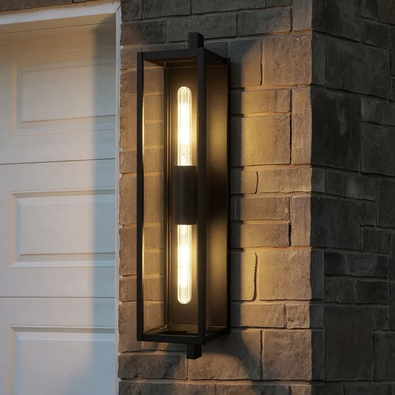 UQL10092 Minimalist Outdoor Wall Sconce, 32.00''H x 6.50''W x 8.50''Dep, Matte Black Finish, Pacifica Collection — Urban Ambiance LED Linear Lights 100.0W 3000K