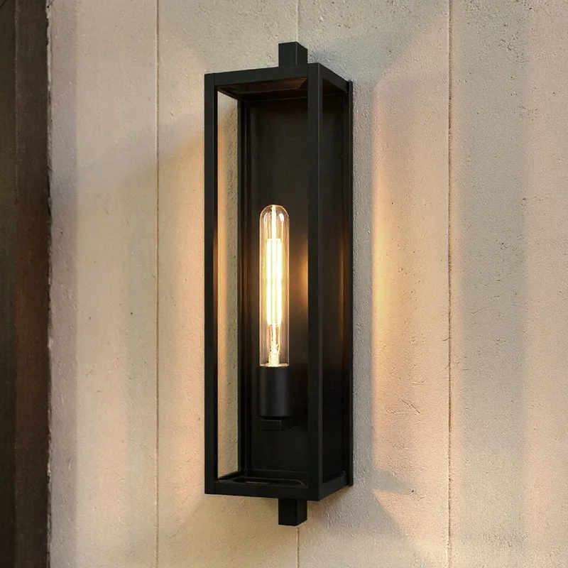 UQL10091 Minimalist Outdoor Wall Sconce, 26.00''H x 5.50''W x 7.50''Dep, Matte Black Finish, Pacifica Collection — Urban Ambiance LED Linear Lights 100.0W 3000K