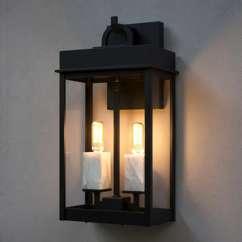 UQL10071 Casual Outdoor Wall Sconce, 16.25''H x 8.00''W x 6.75''Dep, Matte Black Finish, Bremerton Collection, Marine-Grade Construction — Urban Ambiance LED Linear Lights 60.0W 3000K