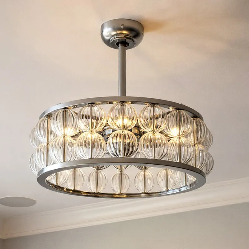 UQL9170 Contemporary Indoor Ceiling Fan, 9.75''H x 23.00''W x 23.00''Dep, Polished Chrome Finish, Findlay Collection — Urban Ambiance LED Post Top Lights 6.0W 3000K