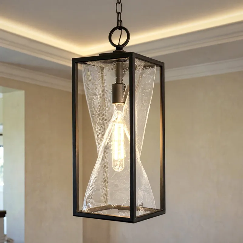 UQL6580 Contemporary Indoor Pendant, 21.75''H x 7.00''W x 7.00''Dep, Matte Black Finish, Covington Collection — Urban Ambiance LED Landscape Lights 60.0W 3000K