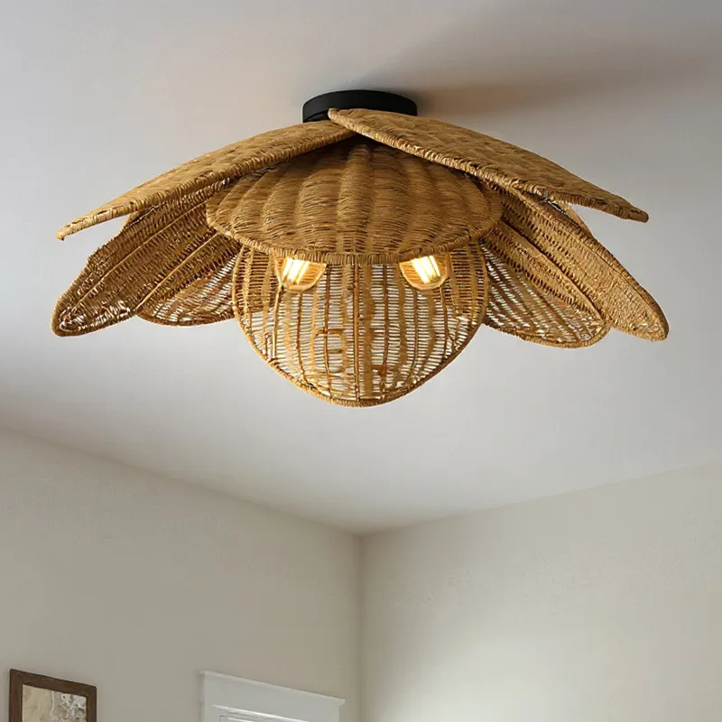 UQL6571 Coastal Indoor Ceiling Light, 11.25''H x 30.00''W x 30.00''Dep, Matte Black Finish, Brea Collection — Urban Ambiance LED Post Top Lights 100.0W 3000K