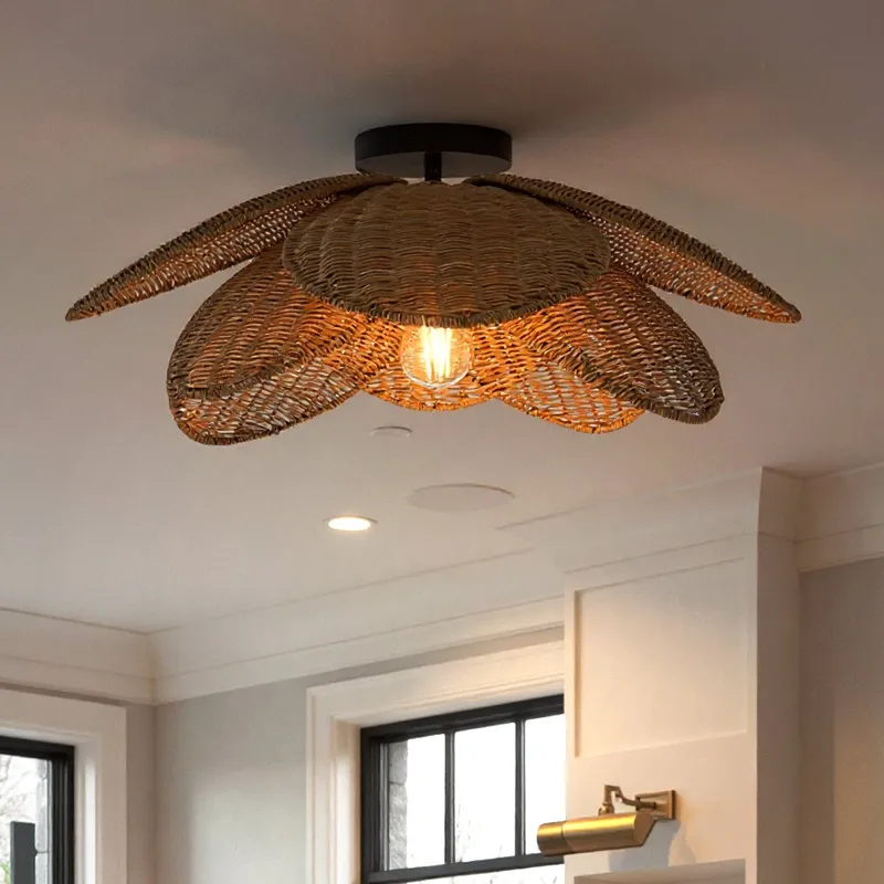 UQL6570 Coastal Indoor Ceiling Light, 8.75''H x 22.00''W x 22.00''Dep, Matte Black Finish, Brea Collection — Urban Ambiance LED Post Top Lights 100.0W 3000K