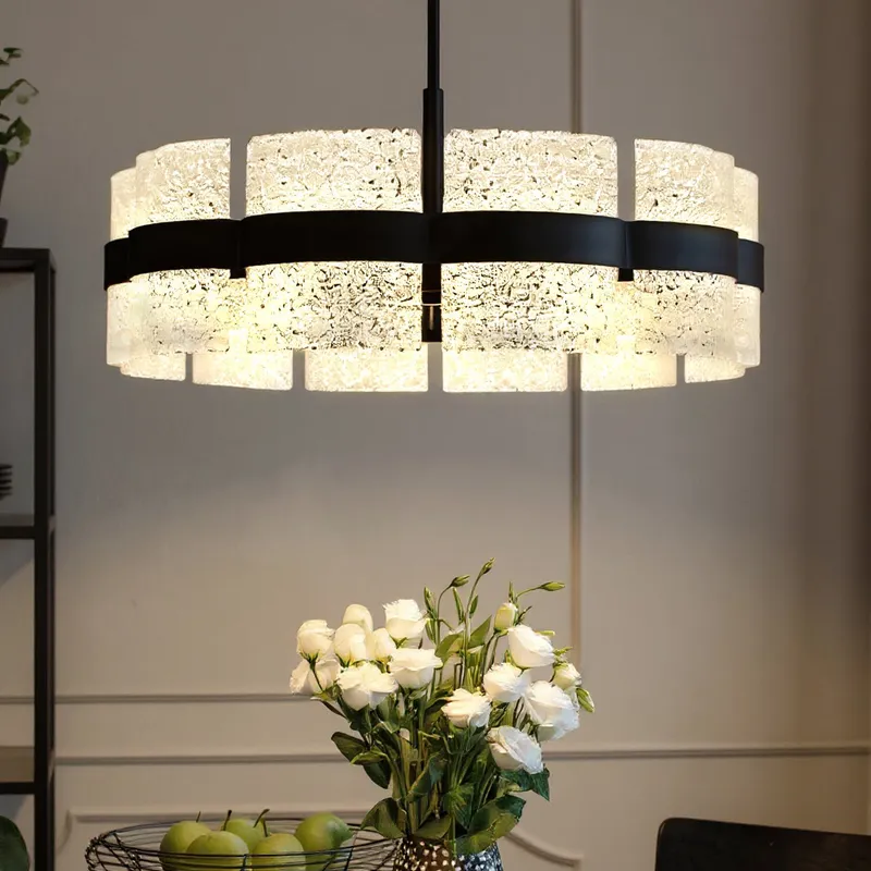 UQL6502 Contemporary Indoor Pendant, 12.00''H x 30.00''W x 30.00''Dep, Matte Black Finish, Apex Collection — Urban Ambiance LED Landscape Lights 60.0W 3000K