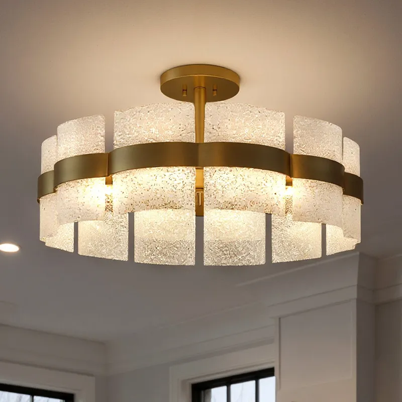 UQL6501 Contemporary Indoor Ceiling Light, 13.00''H x 30.00''W x 30.00''Dep, Soft Gold Finish, Apex Collection — Urban Ambiance LED Post Top Lights 60.0W 3000K