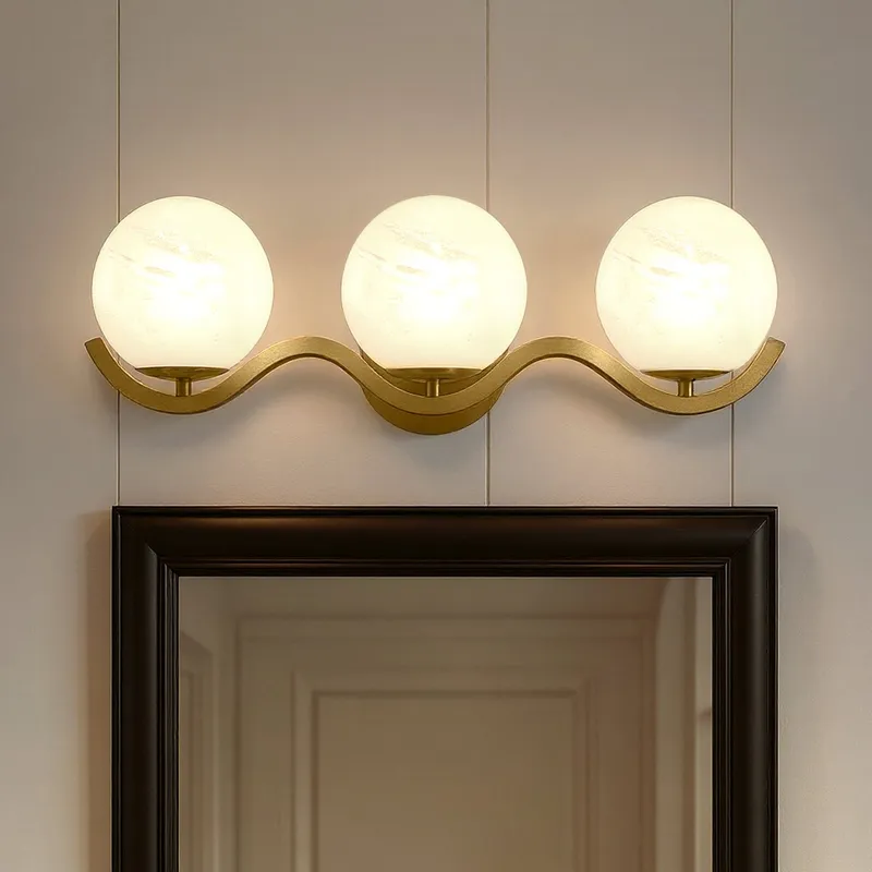 UQL6491 Scandinavian Indoor Bath Light, 6.50''H x 22.50''W x 6.50''Dep, Aged Brass Finish, Belleville Collection — Urban Ambiance LED Linear Lights 40.0W 3000K
