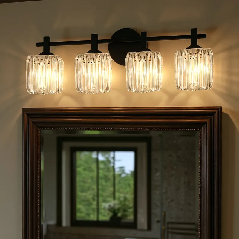 UQL6485 Contemporary Indoor Bath Light, 7.75''H x 29.75''W x 7.00''Dep, Matte Black Finish, Keller Collection — Urban Ambiance LED Linear Lights 10.0W 3000K