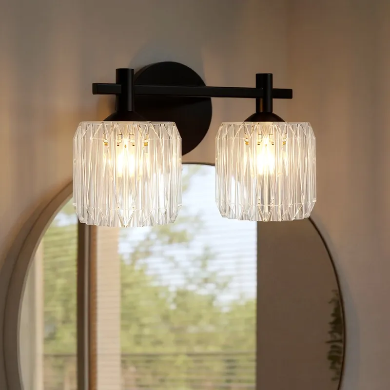 UQL6481 Contemporary Indoor Bath Light, 7.75''H x 13.50''W x 7.00''Dep, Matte Black Finish, Keller Collection — Urban Ambiance LED Linear Lights 10.0W 3000K