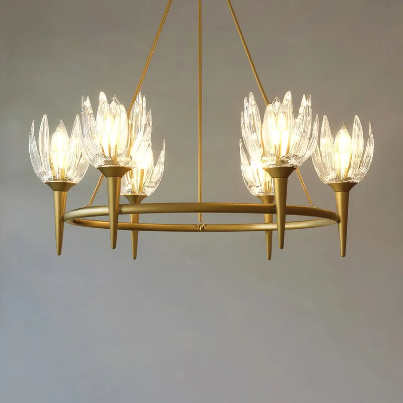 UQL6470 Traditional Indoor Chandelier, 30.00''H x 31.00''W x 31.00''Dep, Brushed Gold Finish, Moline Collection — Urban Ambiance LED Landscape Lights 60.0W 3000K