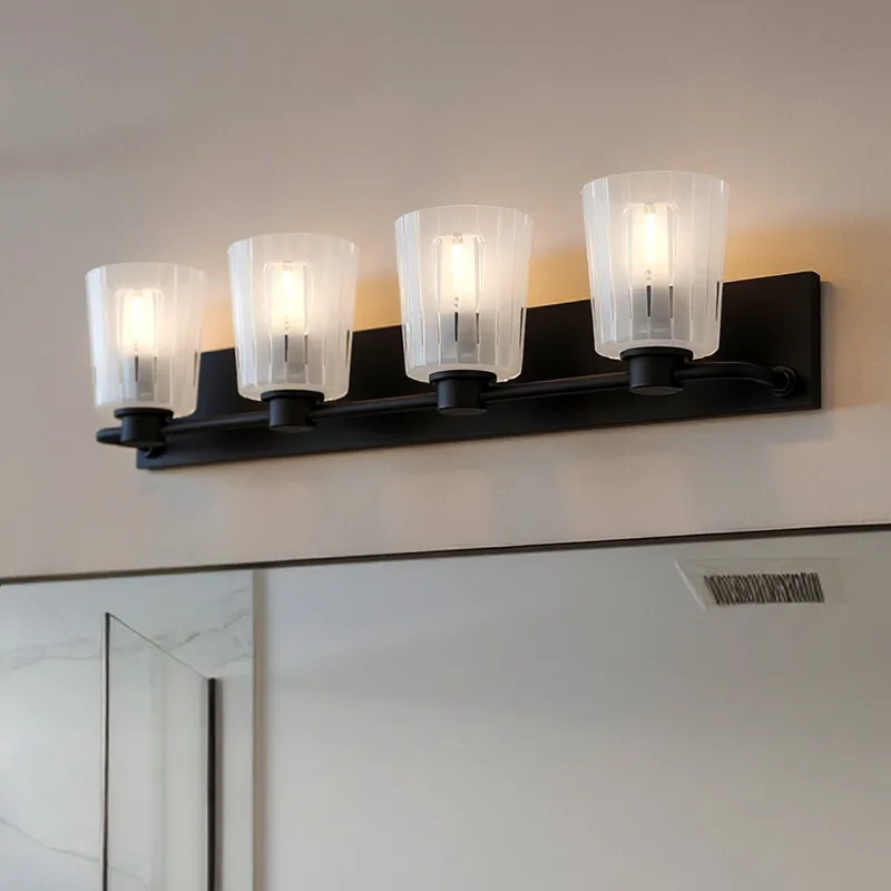 UQL6444 Transitional Indoor Bath Light, 7.25''H x 32.00''W x 6.75''Dep, Matte Black Finish, Wylie Collection — Urban Ambiance LED Linear Lights 100.0W 3000K