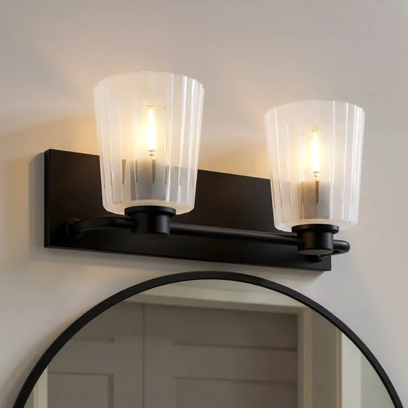 UQL6442 Transitional Indoor Bath Light, 7.25''H x 16.00''W x 6.75''Dep, Matte Black Finish, Wylie Collection — Urban Ambiance LED Linear Lights 100.0W 3000K