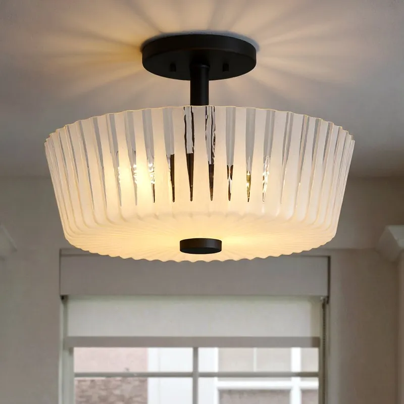 UQL6441 Transitional Indoor Ceiling Light, 10.50''H x 16.00''W x 16.00''Dep, Matte Black Finish, Wylie Collection — Urban Ambiance LED Post Top Lights 100.0W 3000K