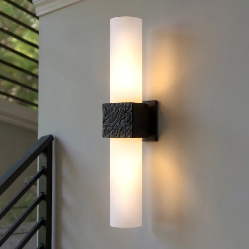 UQL6427 Minimalist Indoor Wall Sconce, 24.00''H x 5.00''W x 5.50''Dep, Matte Black Finish, Lacey Collection — Urban Ambiance LED Linear Lights 100.0W 3000K
