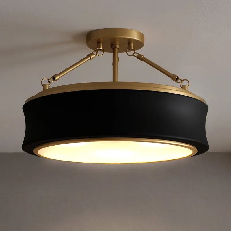 UQL6422 Cosmopolitan Indoor Ceiling Light, 10.00''H x 16.00''W x 16.00''Dep, Matte Black Finish, Lacey Collection — Urban Ambiance LED Post Top Lights 100.0W 3000K