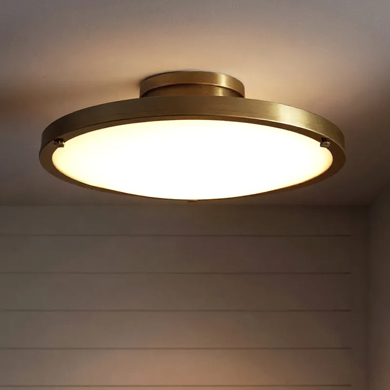 UQL6416 Industrial Indoor Ceiling Light, 5.00''H x 15.75''W x 15.75''Dep, Brushed Gold Finish, Lacey Collection — Urban Ambiance LED Post Top Lights 25.0W 3000K