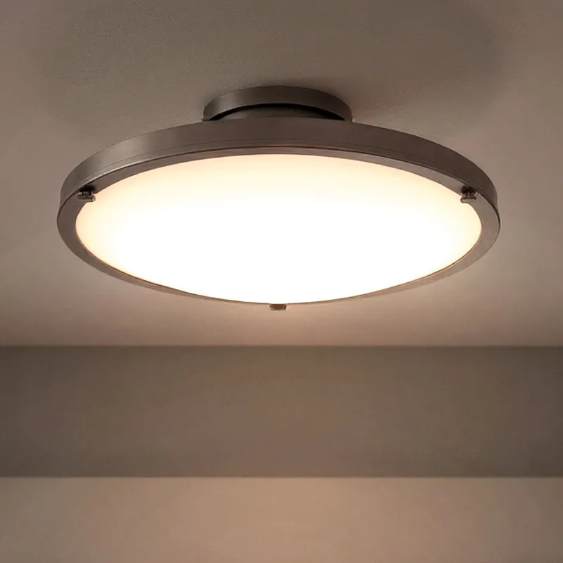 UQL6415 Industrial Indoor Ceiling Light, 5.00''H x 15.75''W x 15.75''Dep, Brushed Nickel Finish, Lacey Collection — Urban Ambiance LED Post Top Lights 25.0W 3000K