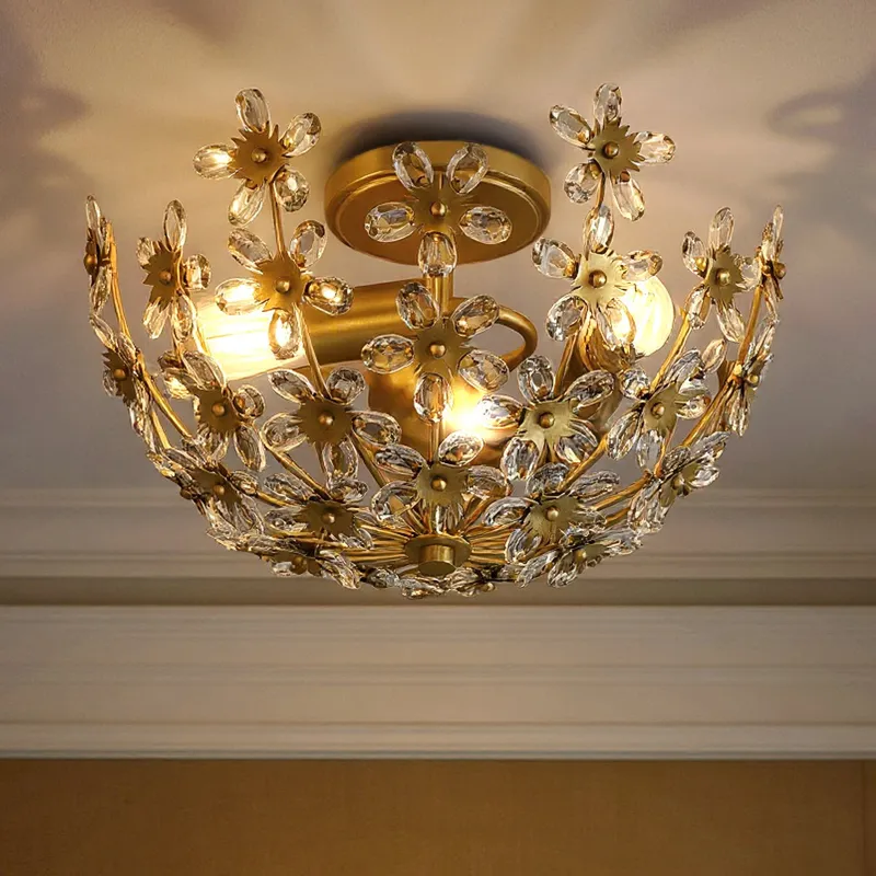 UQL6414 Glam Indoor Ceiling Light, 9.50''H x 15.75''W x 15.75''Dep, Soft Gold Finish, Lacey Collection — Urban Ambiance LED Post Top Lights 100.0W 3000K