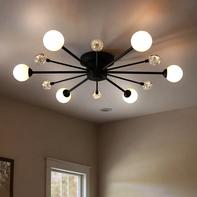 UQL6412 Modern Indoor Ceiling Light, 4.25''H x 30.00''W x 30.00''Dep, Matte Black Finish, Lacey Collection — Urban Ambiance LED Post Top Lights 40.0W 3000K