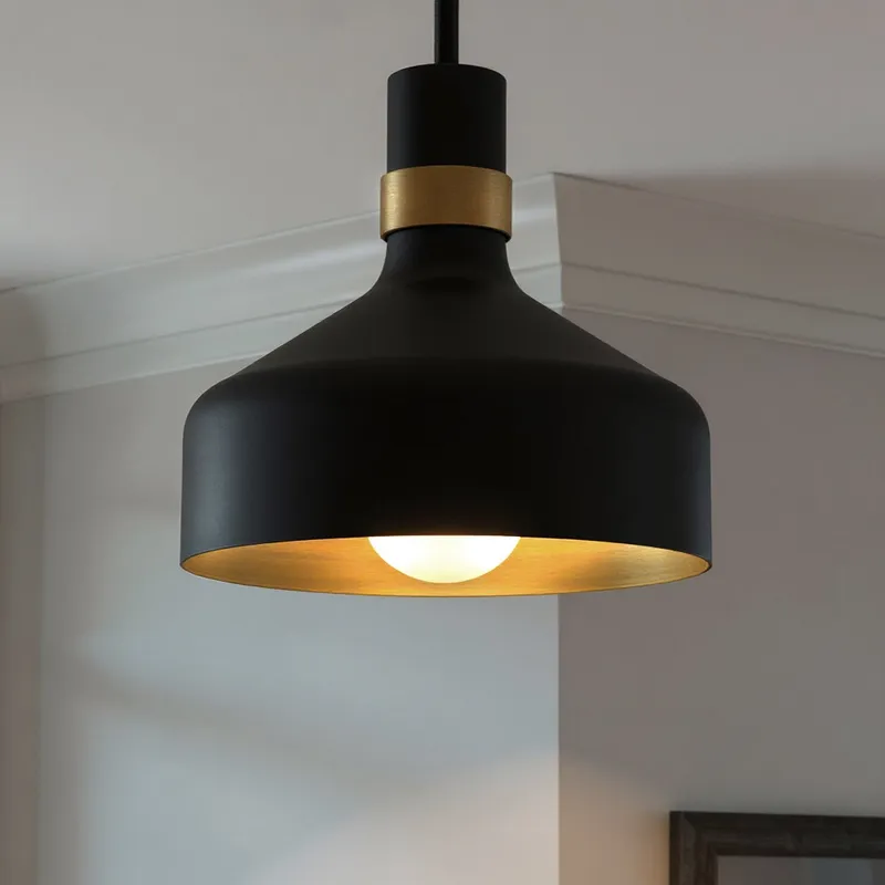 UQL6409 Modern Indoor Pendant, 11.00''H x 10.00''W x 10.00''Dep, Matte Black Finish, Lacey Collection — Urban Ambiance LED Landscape Lights 100.0W 3000K