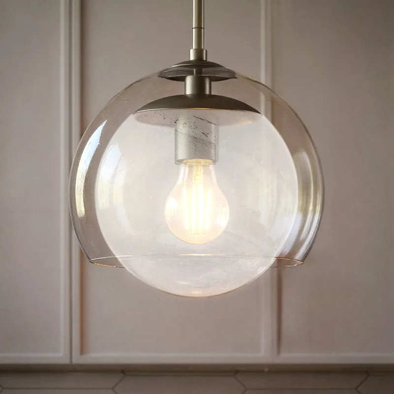 UQL6404 Modern Indoor Pendant, 10.25''H x 10.00''W x 10.00''Dep, Brushed Nickel Finish, Lacey Collection — Urban Ambiance LED Landscape Lights 100.0W 3000K