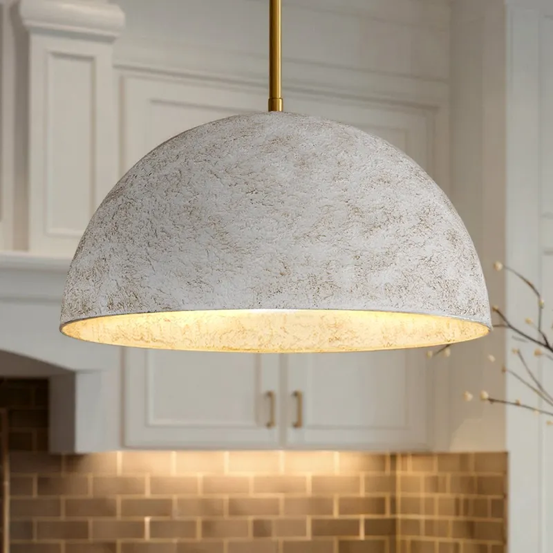 UQL6396 Modern Rustic Indoor Pendant, 10.00''H x 17.75''W x 17.75''Dep, Brushed Gold Finish, Lacey Collection — Urban Ambiance LED Landscape Lights 100.0W 3000K