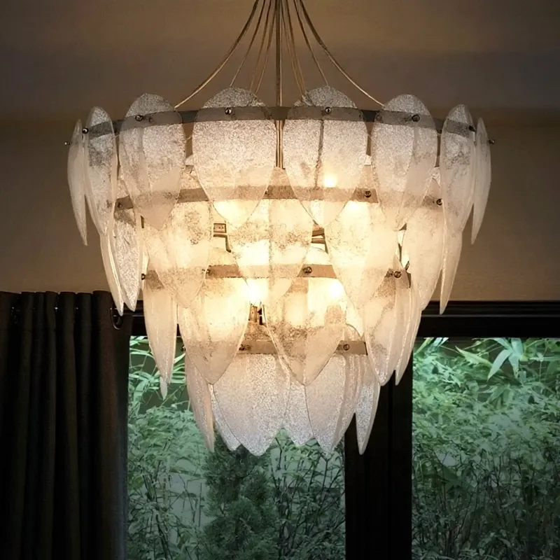 UQL6395 Traditional Indoor Pendant, 35.00''H x 28.00''W x 28.00''Dep, Silver Leaf Finish, Lacey Collection — Urban Ambiance LED Landscape Lights 60.0W 3000K