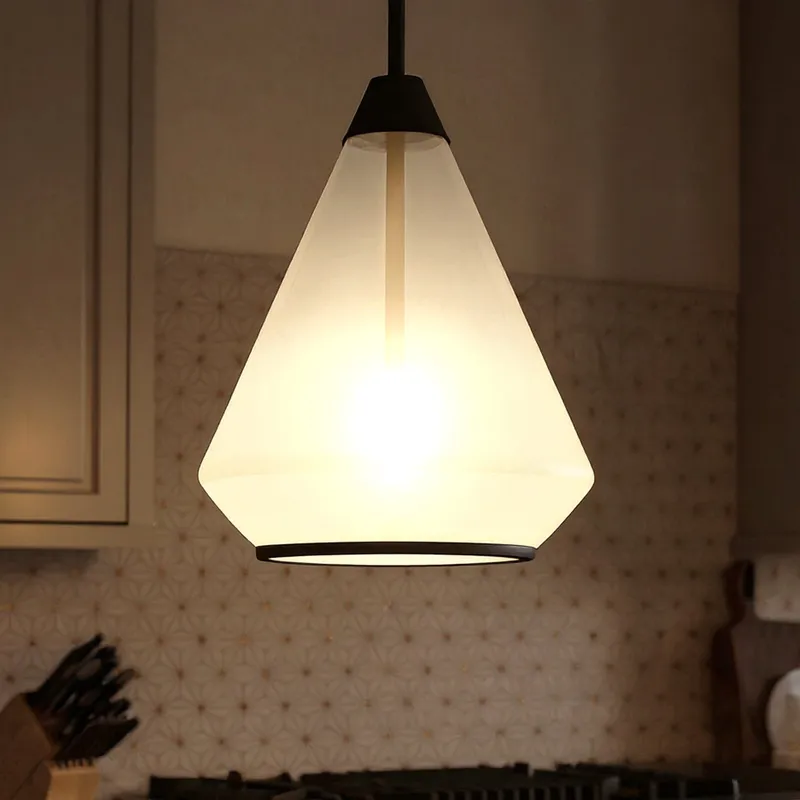 UQL6393 Contemporary Indoor Pendant, 13.25''H x 10.50''W x 10.50''Dep, Matte Black Finish, Lacey Collection — Urban Ambiance LED Landscape Lights 40.0W 3000K