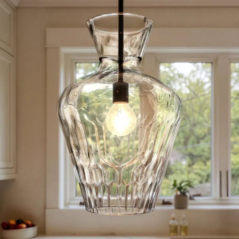 UQL6390 Casual Indoor Pendant, 18.00''H x 12.00''W x 12.00''Dep, Matte Black Finish, Lacey Collection — Urban Ambiance LED Landscape Lights 100.0W 3000K
