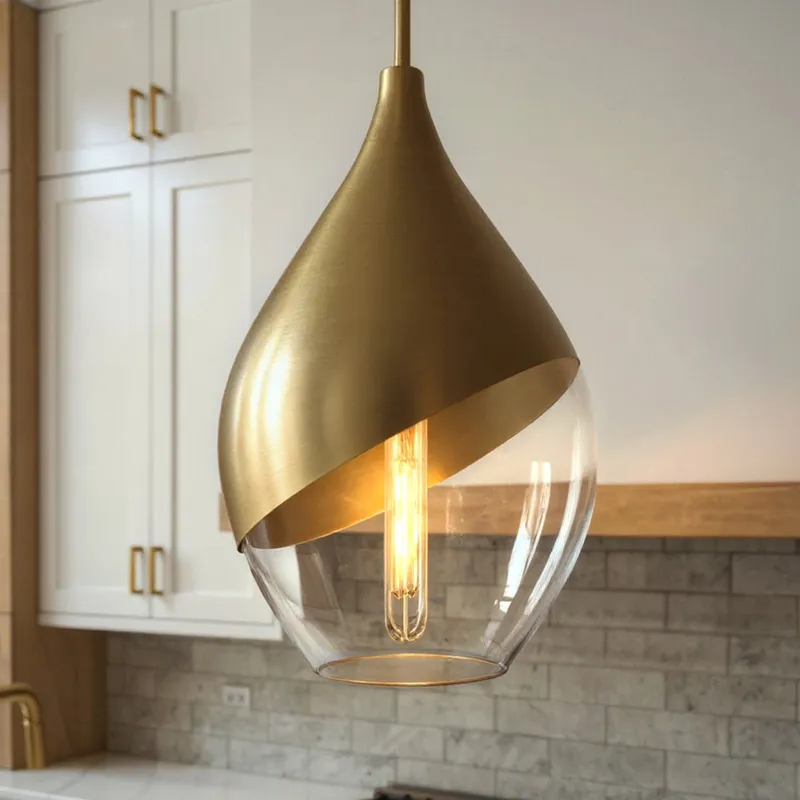 UQL6387 Glam Indoor Pendant, 20.25''H x 12.00''W x 12.00''Dep, Bronze Gold Finish, Lacey Collection — Urban Ambiance LED Landscape Lights 100.0W 3000K