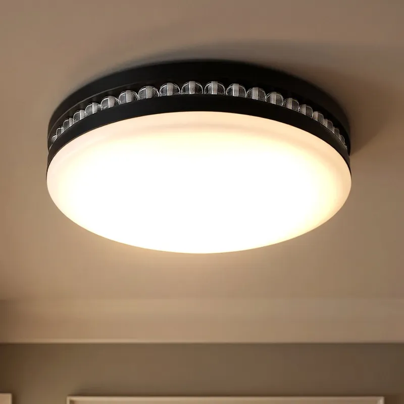 UQL6378 Old World Indoor Ceiling Light, 3.50''H x 16.00''W x 16.00''Dep, Matte Black Finish, Lacey Collection — Urban Ambiance LED Post Top Lights 25.0W 3000K