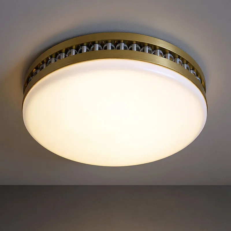 UQL6377 Old World Indoor Ceiling Light, 3.50''H x 16.00''W x 16.00''Dep, Brushed Gold Finish, Lacey Collection — Urban Ambiance LED Post Top Lights 25.0W 3000K