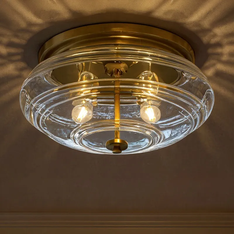 UQL6373 Casual Indoor Ceiling Light, 8.25''H x 16.00''W x 16.00''Dep, Brushed Gold Finish, Lacey Collection — Urban Ambiance LED Post Top Lights 60.0W 3000K