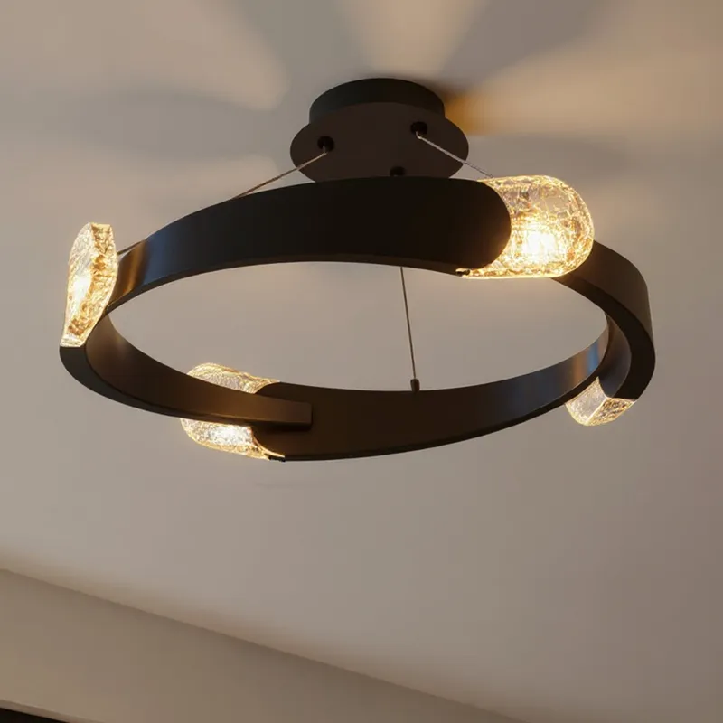 UQL6320 Contemporary Indoor Ceiling Light, 9.50''H x 24.00''W x 24.00''Dep, Matte Black Finish, Binghamton Collection — Urban Ambiance LED Post Top Lights 28.0W 3000K