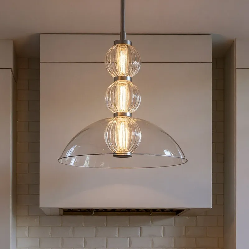 UQL6300 Transitional Indoor Pendant, 12.50''H x 12.00''W x 12.00''Dep, Polished Chrome Finish, Portage Collection — Urban Ambiance LED Linear Lights 20.0W 3000K