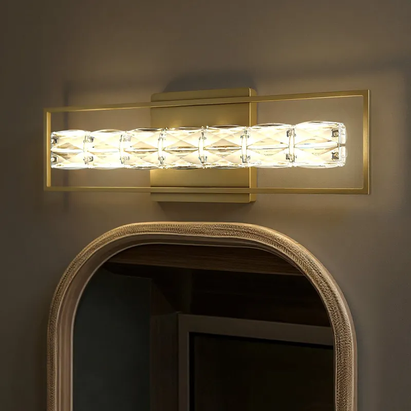 UQL6293 Glam Indoor Bath Light, 7.25''H x 24.00''W x 3.50''Dep, Soft Gold Finish, Menden Collection — Urban Ambiance LED Linear Lights 21.0W 3000K