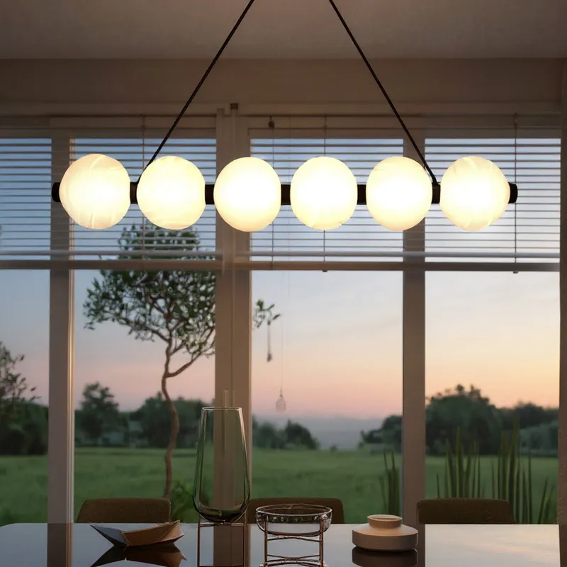 UQL6280 Scandinavian Indoor Chandelier, 6.50''H x 43.50''W x 6.50''Dep, Matte Black Finish, Leesburg Collection — Urban Ambiance LED Linear Lights 35.0W 3000K